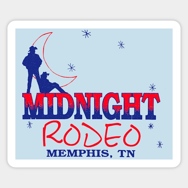 Midnight Rodeo - Memphis Sticker by rt-shirts